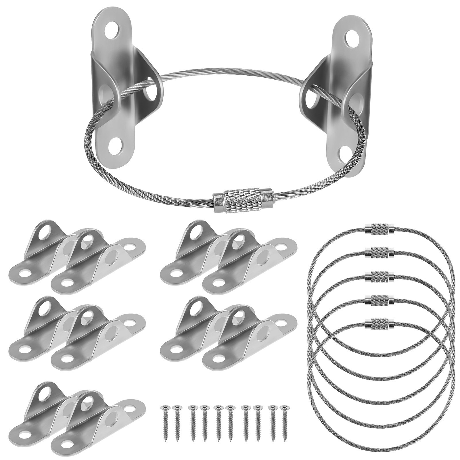 Earthquake Anchor Strap - ชุดอุปกรณ์ยึดเฟอร์นิเจอร์กันล้ม 6 ชุด เพื่อความปลอดภัยในบ้าน ติดผนัง ป้องกันเด็ก