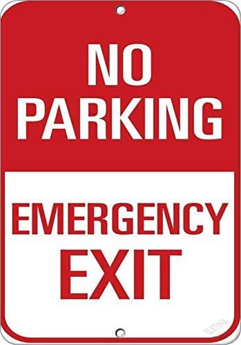 Emergency Exit Sign - ป้ายเตือนบนถนน ป้ายห้ามจอดรถ ทางออกฉุกเฉิน ป้ายจราจร ของตกแต่งผนัง ป้ายเตือนความปลอดภัย