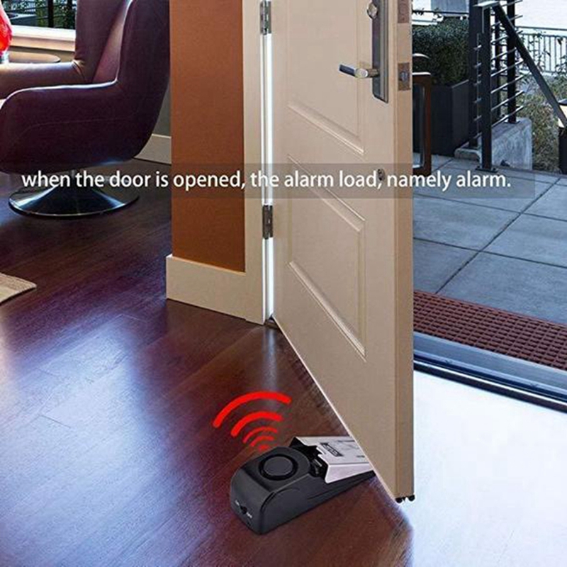 Door Stop Alarm - ระบบล็อคประตูไร้สายพร้อมสัญญาณเตือน 125dB เซ็นเซอร์สั่นสะเทือน ป้องกันการโจรกรรม สำหรับบ้านและโรงแรม -