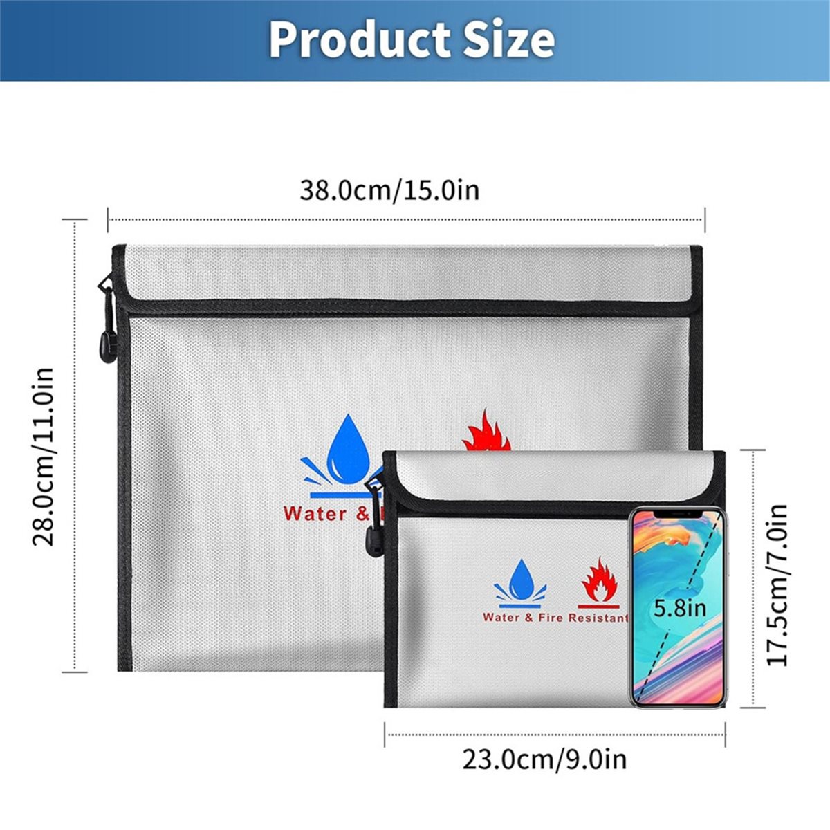 กระเป๋าเก็บเอกสารกันไฟและกันน้ - Fire Safe Document บทวิจารณ์และราคา