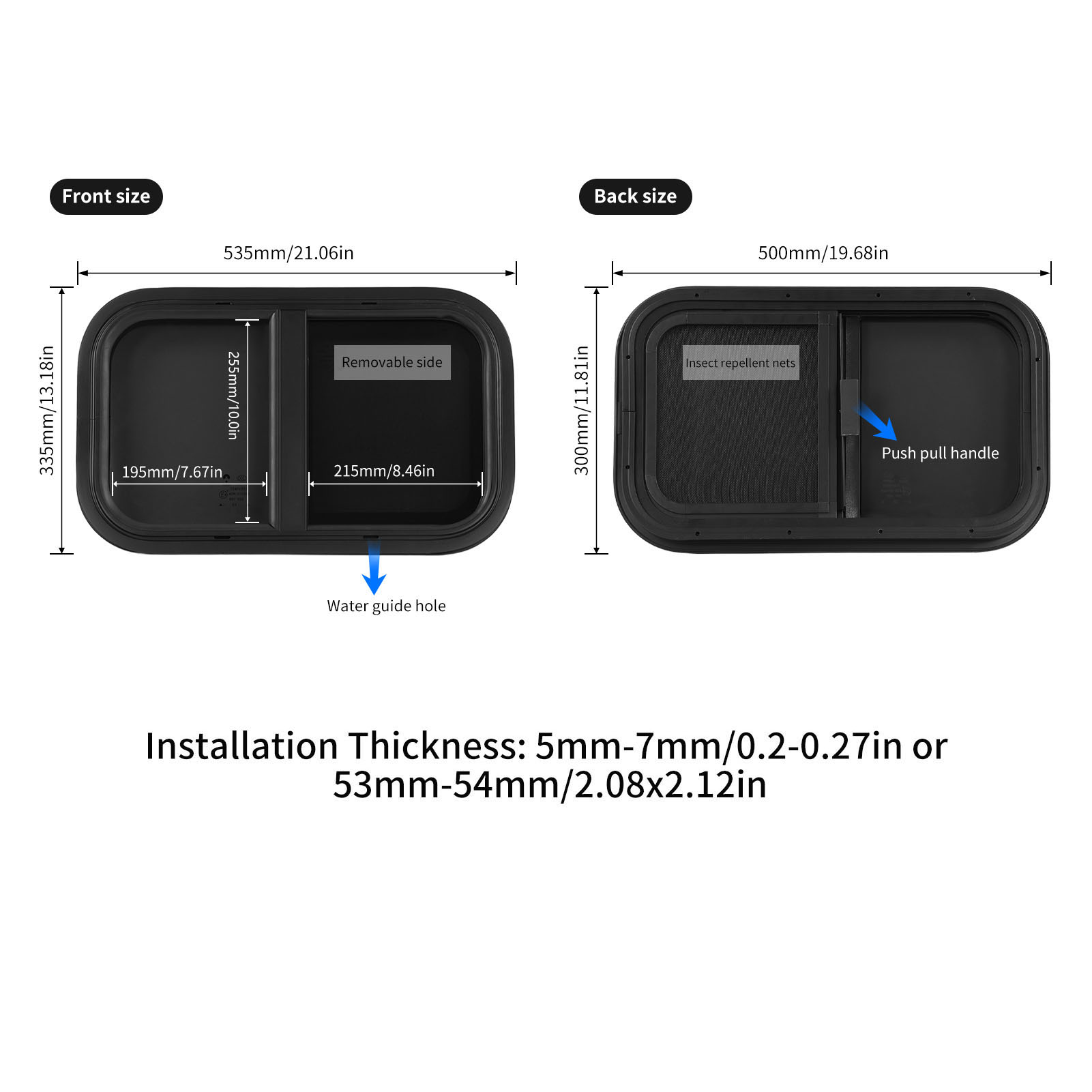 500X300มม. RV กดดึงมุมโค้งมนกั - Window Lock Bar บทวิจารณ์และราคา